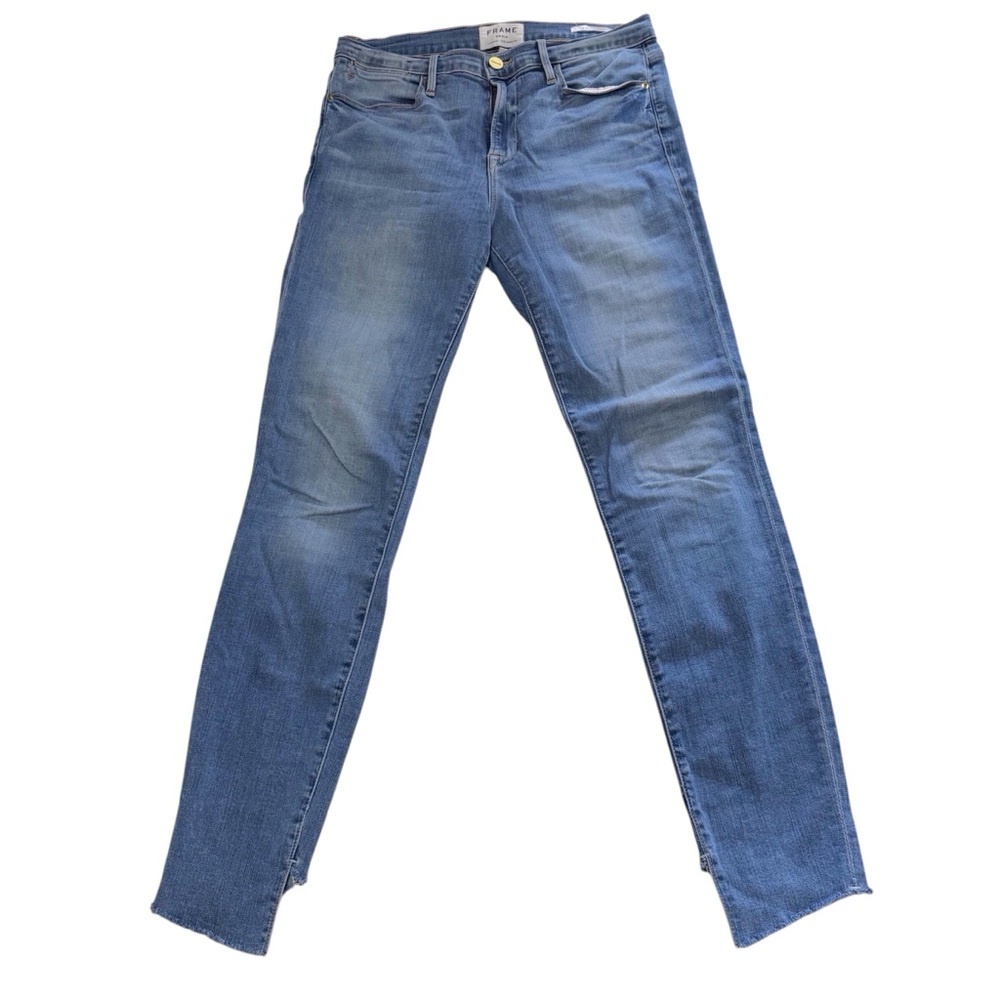 Frame Denim Le High Skinny Cascade Hem Bennett Size 28 - Picture 2 of 11